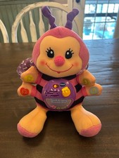 Vtech Touch and Learn Musical Pink Bumble Bee Baby 11" Toy Light Up Pre Owned