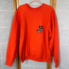 Tultex Sweatshirt XL Orange Vintage Tiger Cubs BSA Raglan Graphic Made in USA