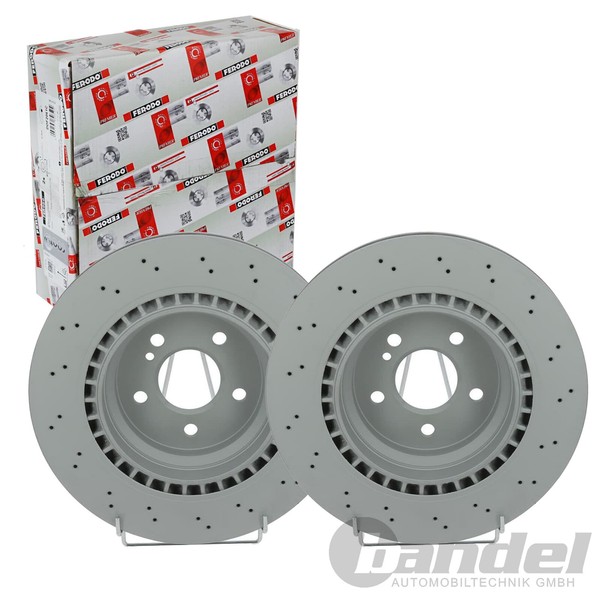 2X Ferodo 330Mm Gelochte Bremsscheiben Hinten Passend FüR Mercedes CLS E-KLASSE-image