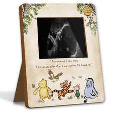 Winnie Ultrasound Picture Frame Baby Shower Decorations Wooden Pregnancy Keep...
