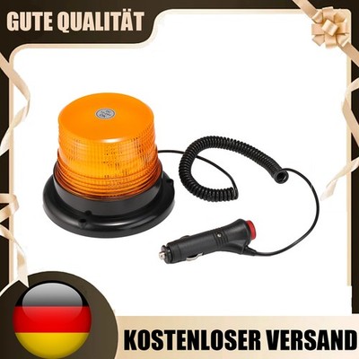 12V Magnetic LED Amber Strobe Beacon Light Emergency Hazard Flashing Bar Car Van