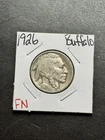 1926 P Buffalo Nickel FN Fine Better Date US 5c Type Coin (Raw19115)