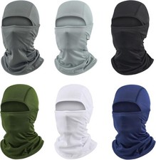 6 Packs Ski Mask Sun UV Protection Hood Breathable, One Size, 6pcs Color M