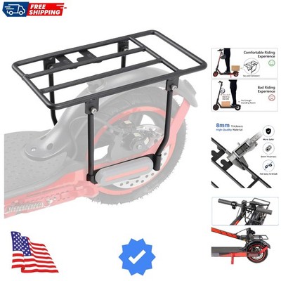 Electric Scooter Shelf Rear Storage Basket Travel Rack with Solid Iron Frame ...
