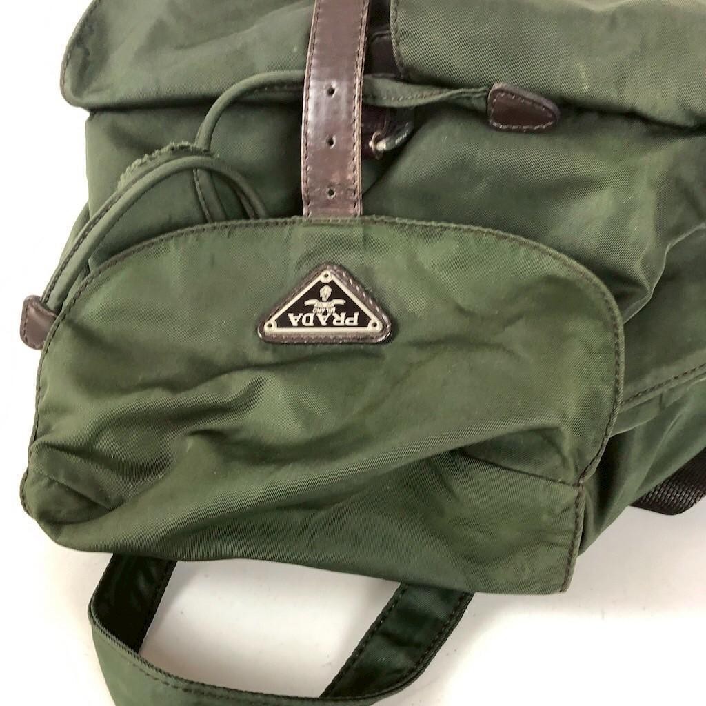 PRADA Backpack Nylon Green Brand Bag Ladies Men s Brand from japan thumbnail 5