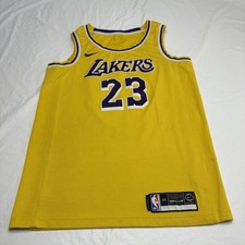 Nike Los Angeles Lakers LeBron James 23 NBA Swingman Jersey Mens 40 Small
