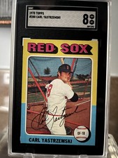 1975 TOPPS- YASTRZEMSKI-RED SOX-18x ALL STAR-MVP-TRIPLE CROWN-HOF- SGC NM/MT 8