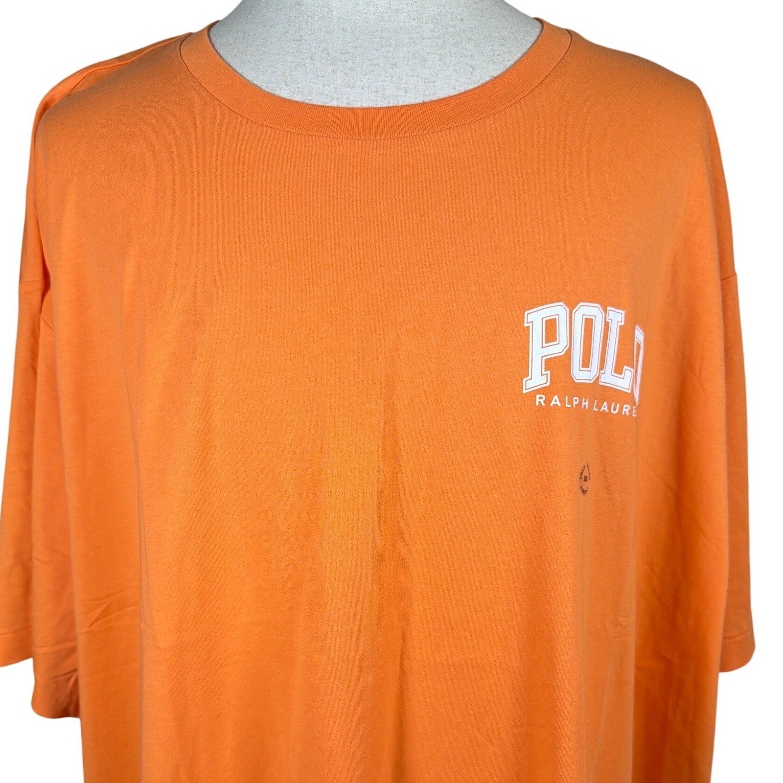 Polo Ralph Lauren Mens Orange Graphic T-Shirt Big and Tall 5XB New NWT