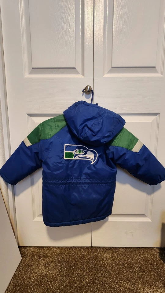 Abrigo infantil vintage NFL Seattle Seahawks puma parka chaqueta años 90 Foto 4 de 4