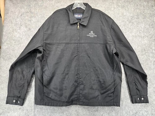 Acura Precision Team Jacket Mens Large Timeout Water Resistant Nylon Zip Up Raci - product listing photo