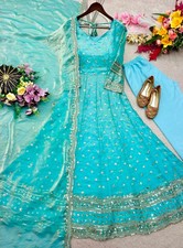 NEW GOWN SALWAR KAMEEZ PAKISTANI INDIAN WEDDING PARTY WEAR DRESS BOLLYWOOD SUIT