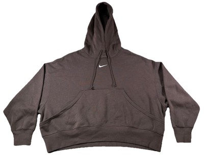 VTG Y2K Nike Hoodie Center Swoosh Brown Travis Scott Sweatshirt