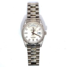 Rolex Day-Date 118339 36mm 18K White Gold Diamond President Bracelet Watch 185g
