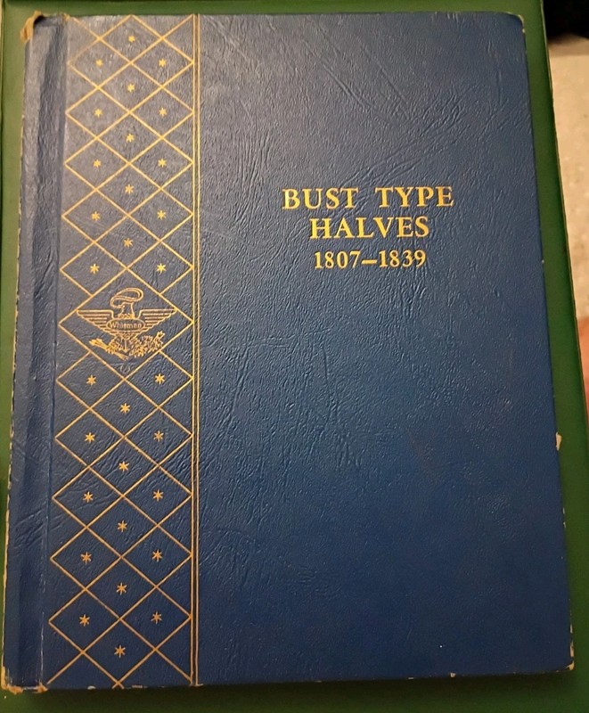 Whitman folder album 9415 Bust Type Halves 1807 - 1839 Bust .50 Cent 1/2 dollars