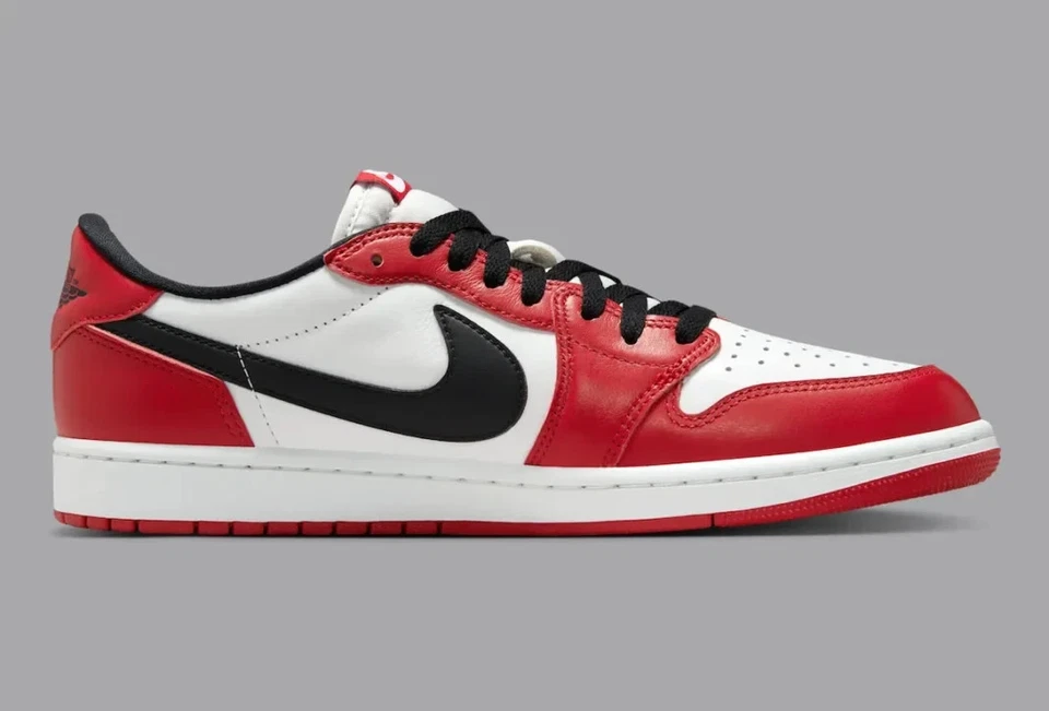 Nike Air Jordan 1 ретро оригинальные низкие Chicago 2025 черные белые красные мужские и GS размер - Изображение 3 из 4