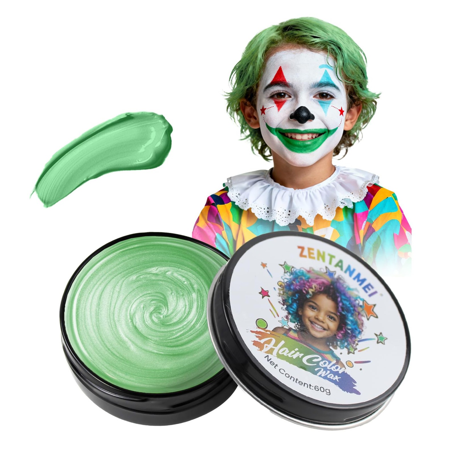 Wax For Kids 2.12 Oz, Washable Green Hair Dye For Women & M
