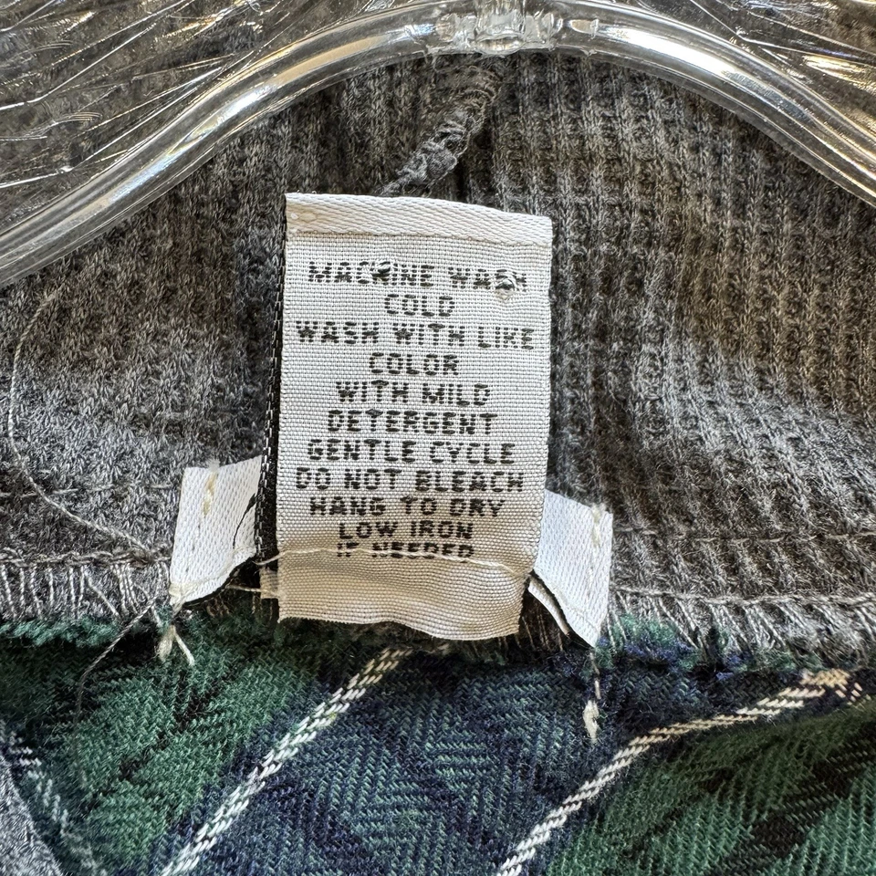 Rue21 女式 Green WhitePlaid 带灰色连帽长袖纽扣 XL — 第 4/4 张图片