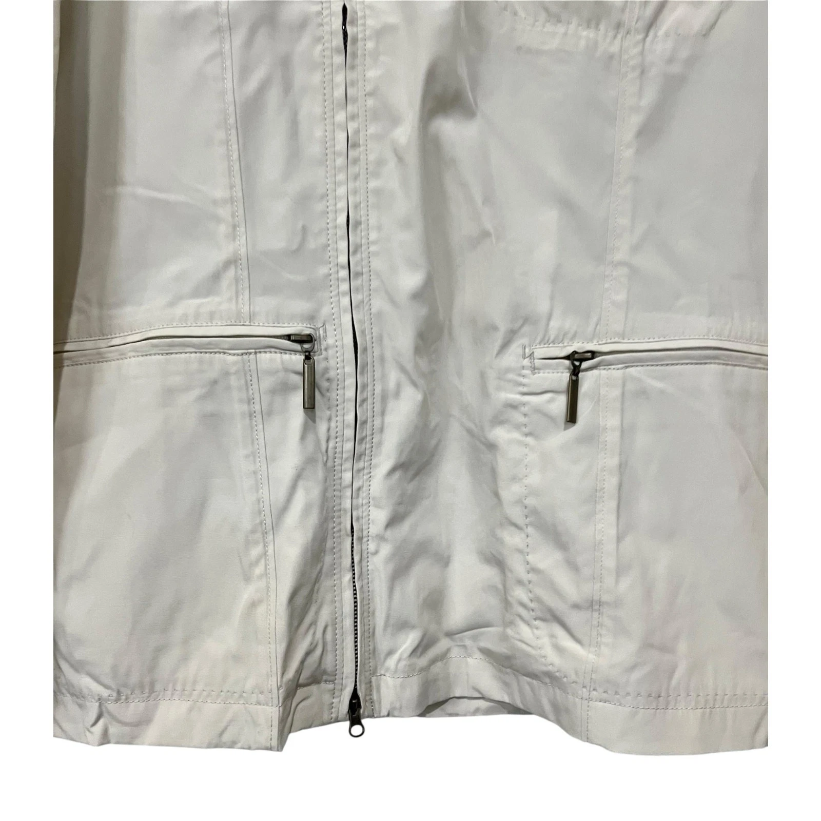 Finn Flare Mens Jacket Cream Full Zip Stand-Up Collar Zip Pockets European Sz S - product detail image 6