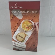 Crofton Soup & Sandwich Duo White Plate & Bowl Combo Place Setting, New