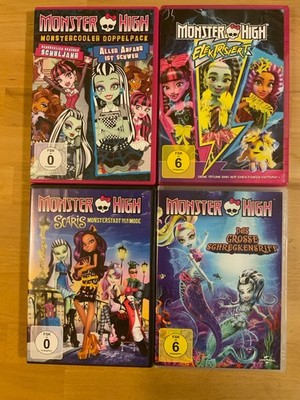 DVD Monster High 4 X Konvolut Scaries, Doppelpack, Schreckensriff, Elektrisiert 