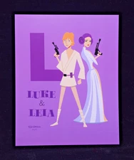 SHAG Star Wars Celebration Alphabet Print 2020 Artist Series Luke Skywalker Leia