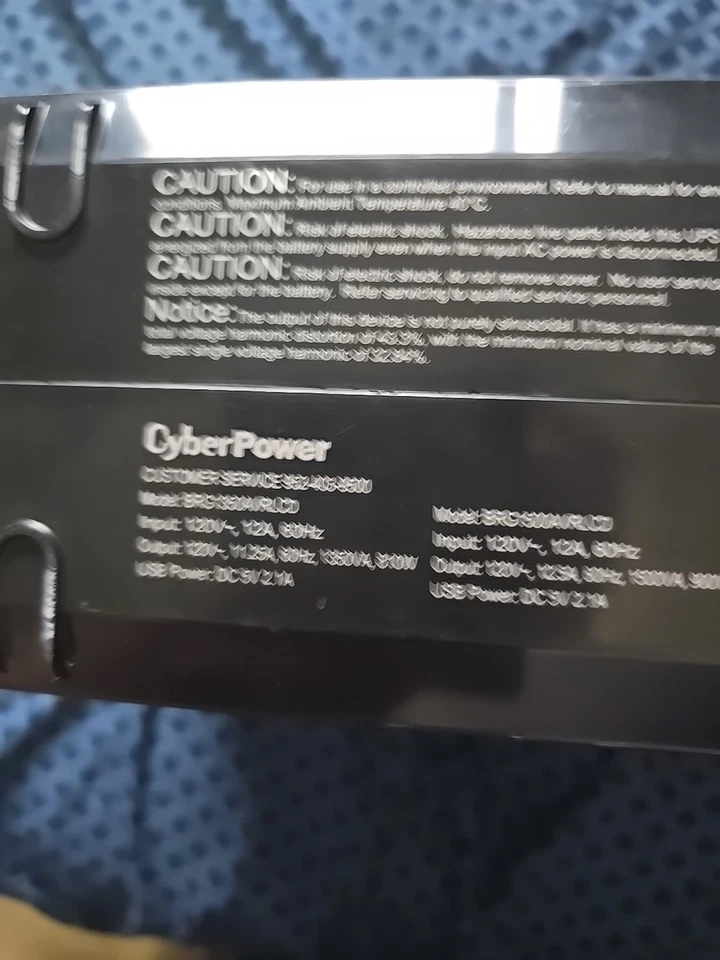 CyberPower Intelligent LCD UPS 1500 VA MODEL:BRG1500AVRLCD Battery Backup Power - Image 4 of 4