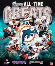 Miami Dolphins 12x8in Metal Sign NFL Football Wall Decor Collectible