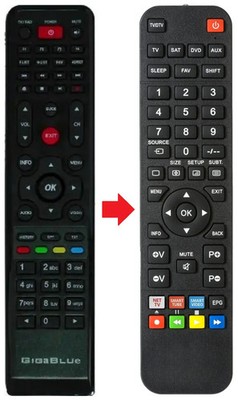 Fernbedienung geeignet für GIGABLUE HD800-SE