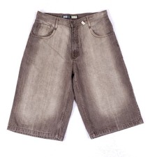 Southpole Men  s Denim Shorts Sz 36 Brown Loose Fit Y2K Streetwear Baggy Hip Hop