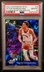 Victor Wembanyama 2023 Contenders Optic Illusions Blue Cracked Ice RC /75 PSA 10