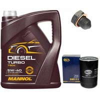 MotoröL Set 5W40 5 Liter + ÖLfilter + Schraube FüR Seat Cordoba VW Transporter