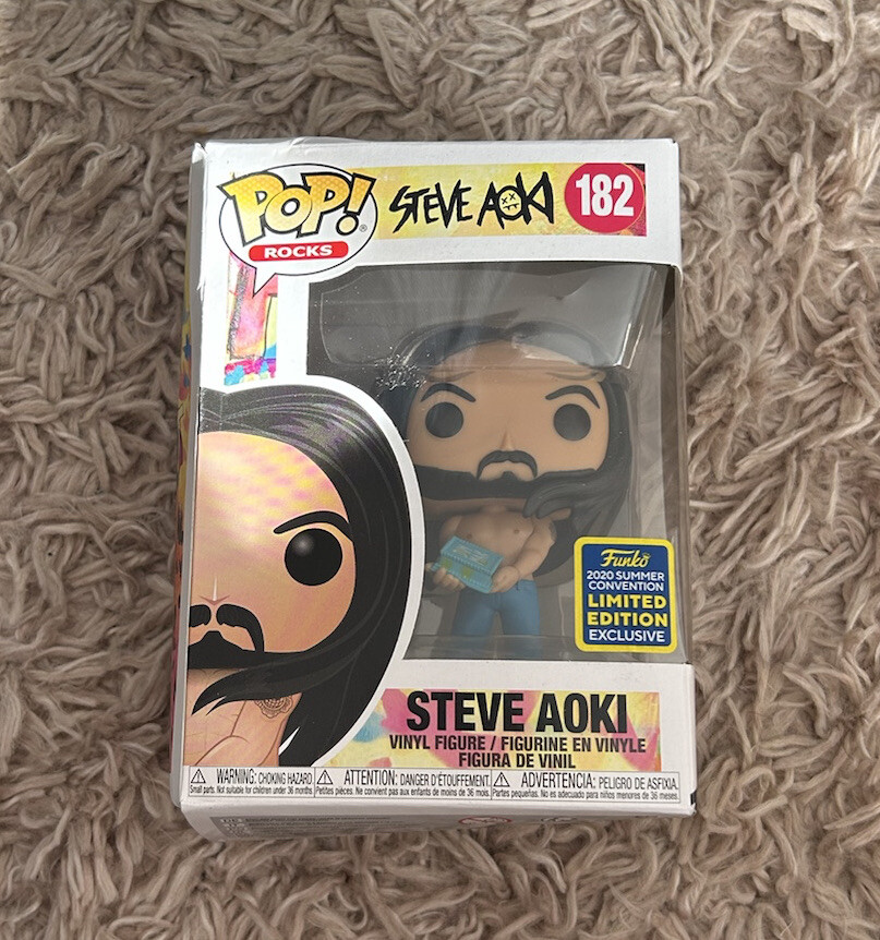 Funko Pop! Figura De Personaje De Vinilo Rock Steve Aoki #182 Edición Limitada Exclusiva