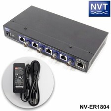 NEW Network Video Technologies NVT NV-ER1804 TBus 4-Port Ethernet Receiver AC
