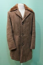 Edler Lamm Fell Zaren Mantel echt Leder shearling ca 54/L vintage vom Kürschner