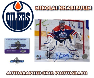 Nikolai Khabibulin Signed Edmonton Oilers 8x10 PHOTO w/COA #2 | eBay