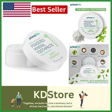 Natural Tooth Cleaning Powder with Kaolin & Spearmint - 200+ Brushings, 1 oz