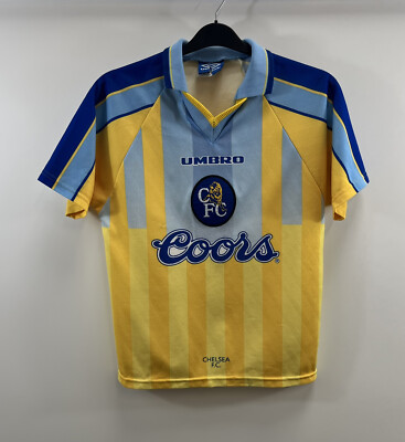 Chelsea Auswärts Fußball Trikot 1996/97 Erwachsene Small Umbro E869