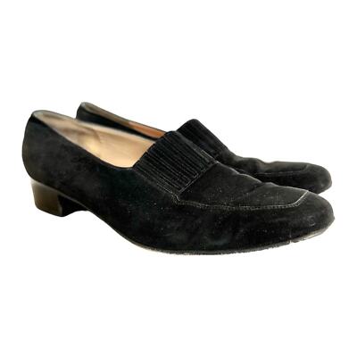 Salvatore Ferragamo Black Suede Loafers Size 9.5 | eBay display picture 2