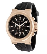 black and gold michael kors watch