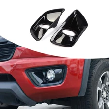 2pcs Black Sides Fog Light Bumper Lamp Bezel Cover Trim For 14-18 Chevy Colorado