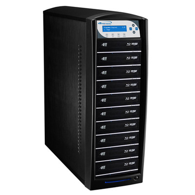 1-10 Blu-ray DVD CD Duplicator 500GB HDD USB 3.0 CopyConnect SharkBlu-S10T-BK