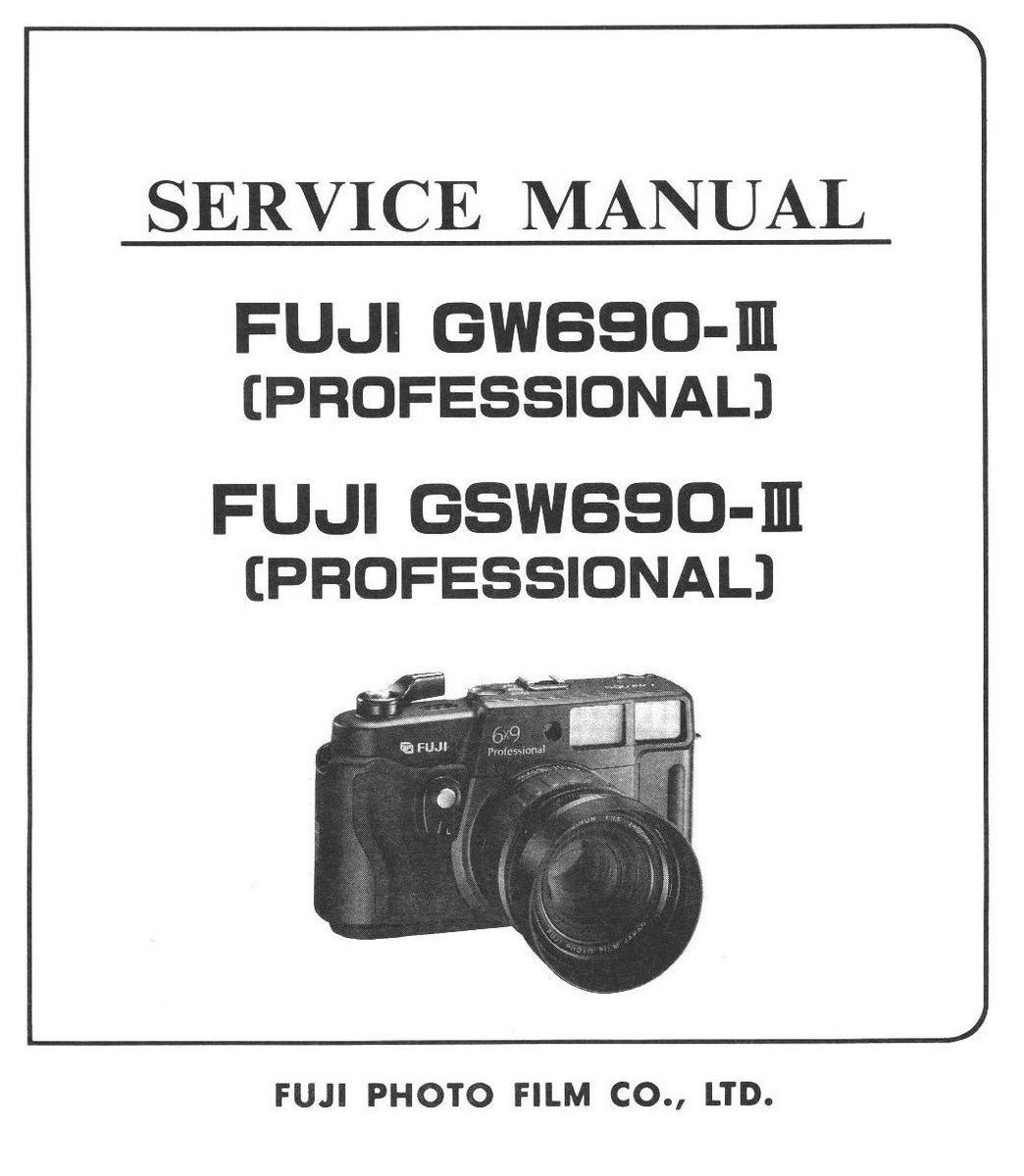 FUJI Service Manual GW690-III GSW690-III film camera SERVICE