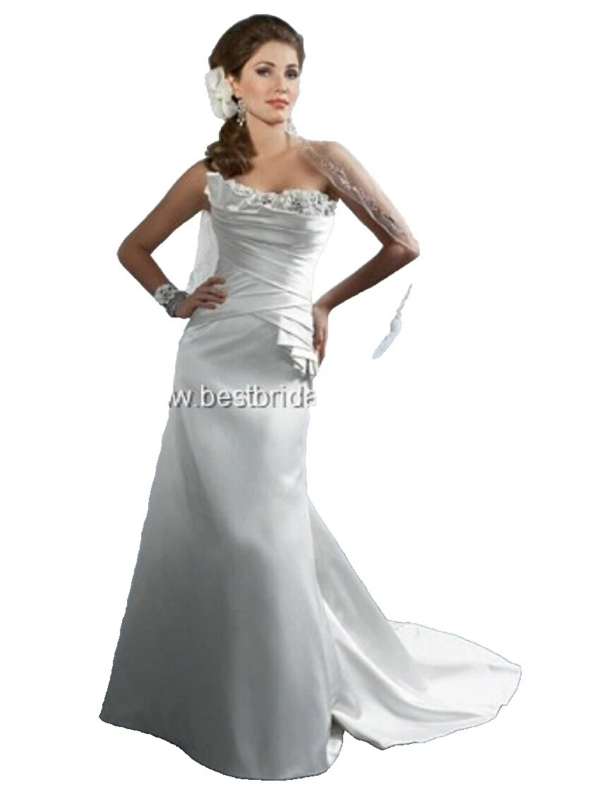 Columna de Mezcla de seda/Vestidos de novia de vaina