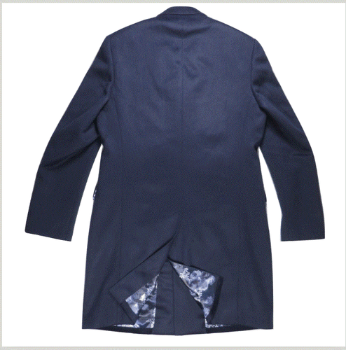 Indochino Mens Coat 42 L Navy Wool Cashmere Dress Classic Jacket Winter Fall NEW - Picture 2 of 9