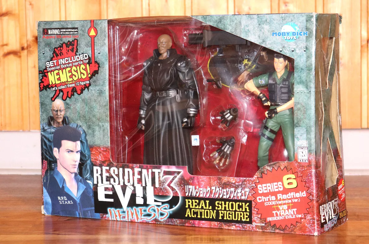 Resident Evil 3 Nemesis Series 6 - Moby Dick Toys - Chris Redfield (Code:  Veronica Vers.) vs. Tyrant (Resident Evil 2 Vers.)