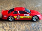 VINTAGE 1980'S DIECAST METAL NOT MATCHBOX CAR RED EMERGENCY UNIT FIRE VEHICLE