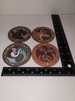 Fairyloot Exclusive Monster Family Crest Coaster Set of 4 Mythical