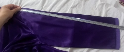 Silk Robe Women Purple Size 12-14 Two Pocket Intimates - Picture 6 of 11