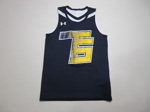 Under Armor Navy Blue Basketball Practice Jersey Scoop Neck Youth Size YXL