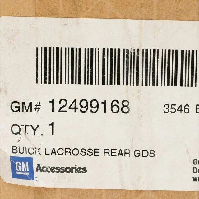 Protectores contra salpicaduras moldeados traseros originales GM 2005-2007 Buick LaCrosse 12499168 Foto 4 de 4